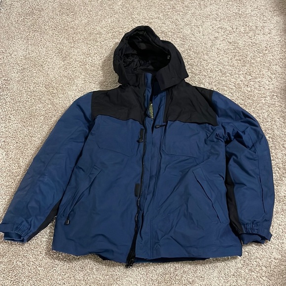 EUC Eddie Bauer Weather Edge 3 in 1 Down/Weatherproof shell Multipurpose Jacket - Picture 1 of 10